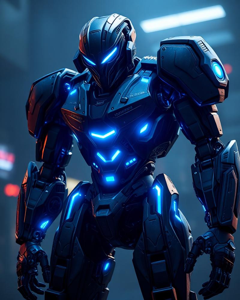 MK-7 hard-surface mech 3D model for games